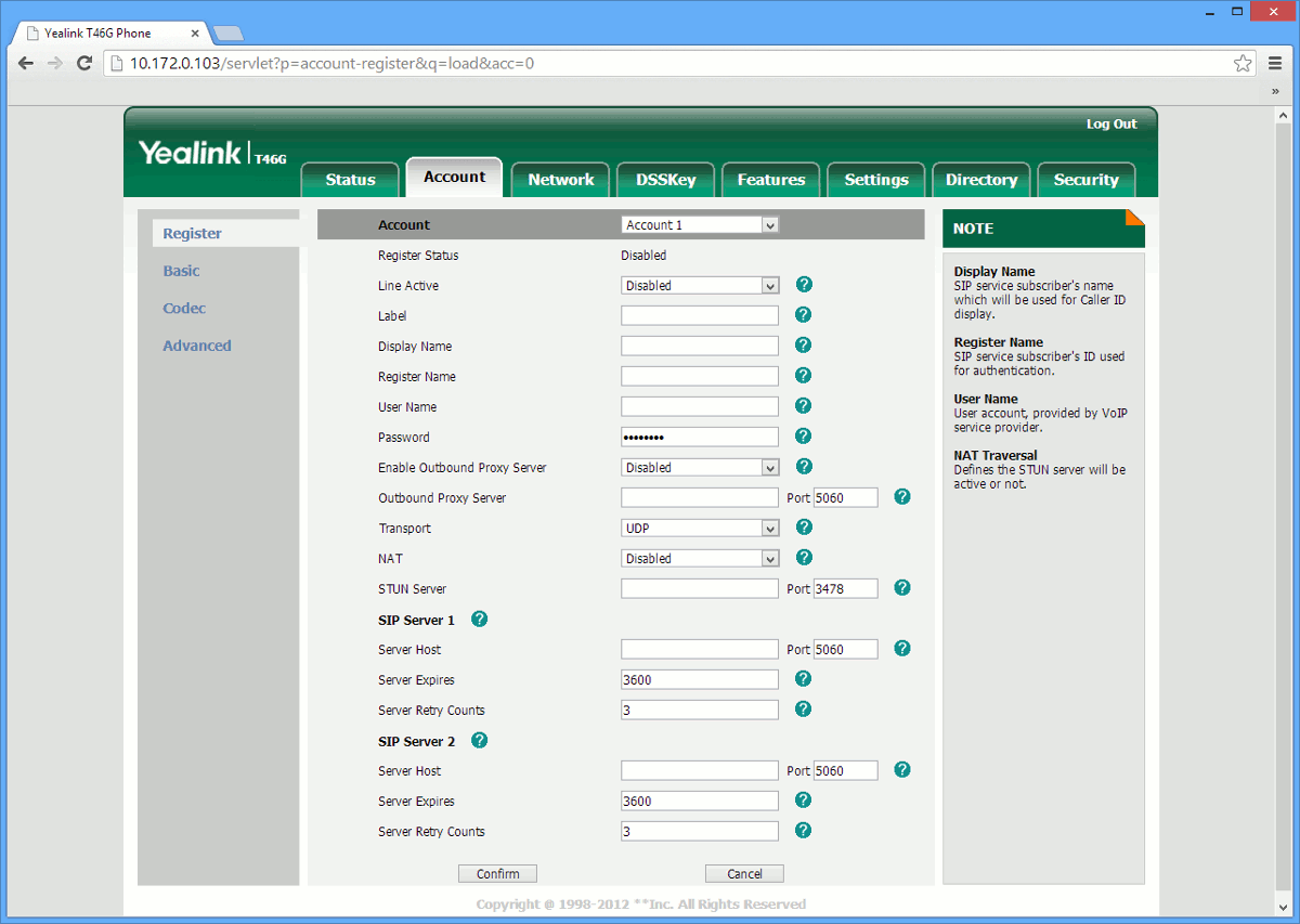 yealink config file time zone parameter