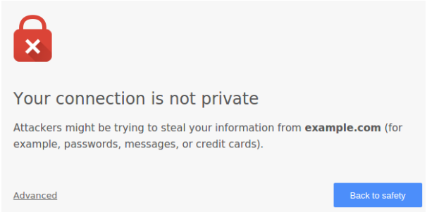 Your connection is not private