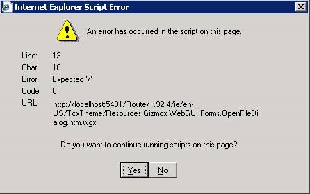 IEScriptError Internet Explorer Script Error